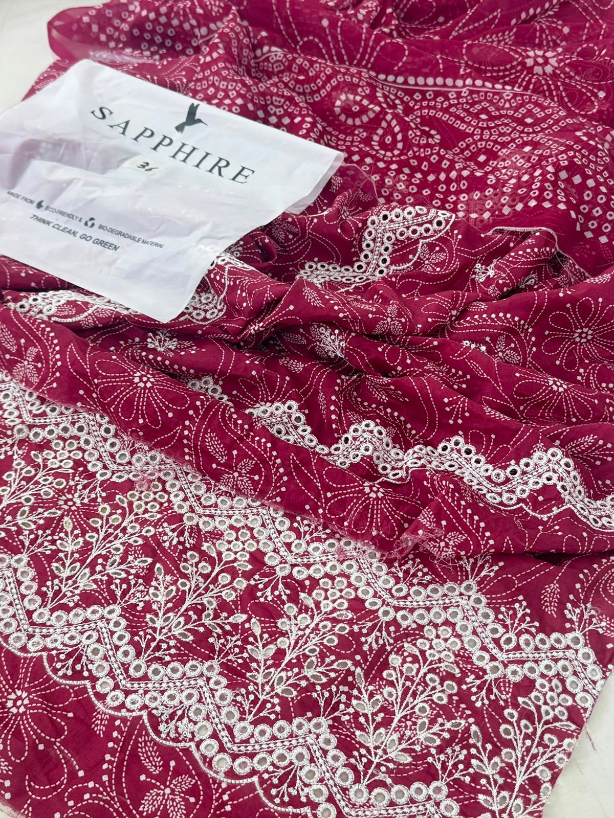 SAPPHIRE EMB 2 PC SHIRT DUPPATTA