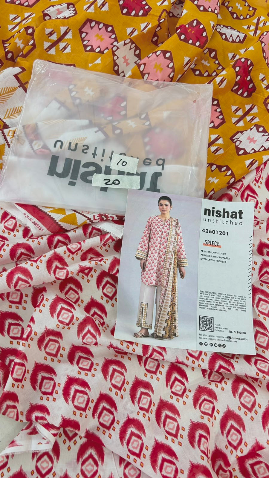 NISHAT LAWN 3 PC