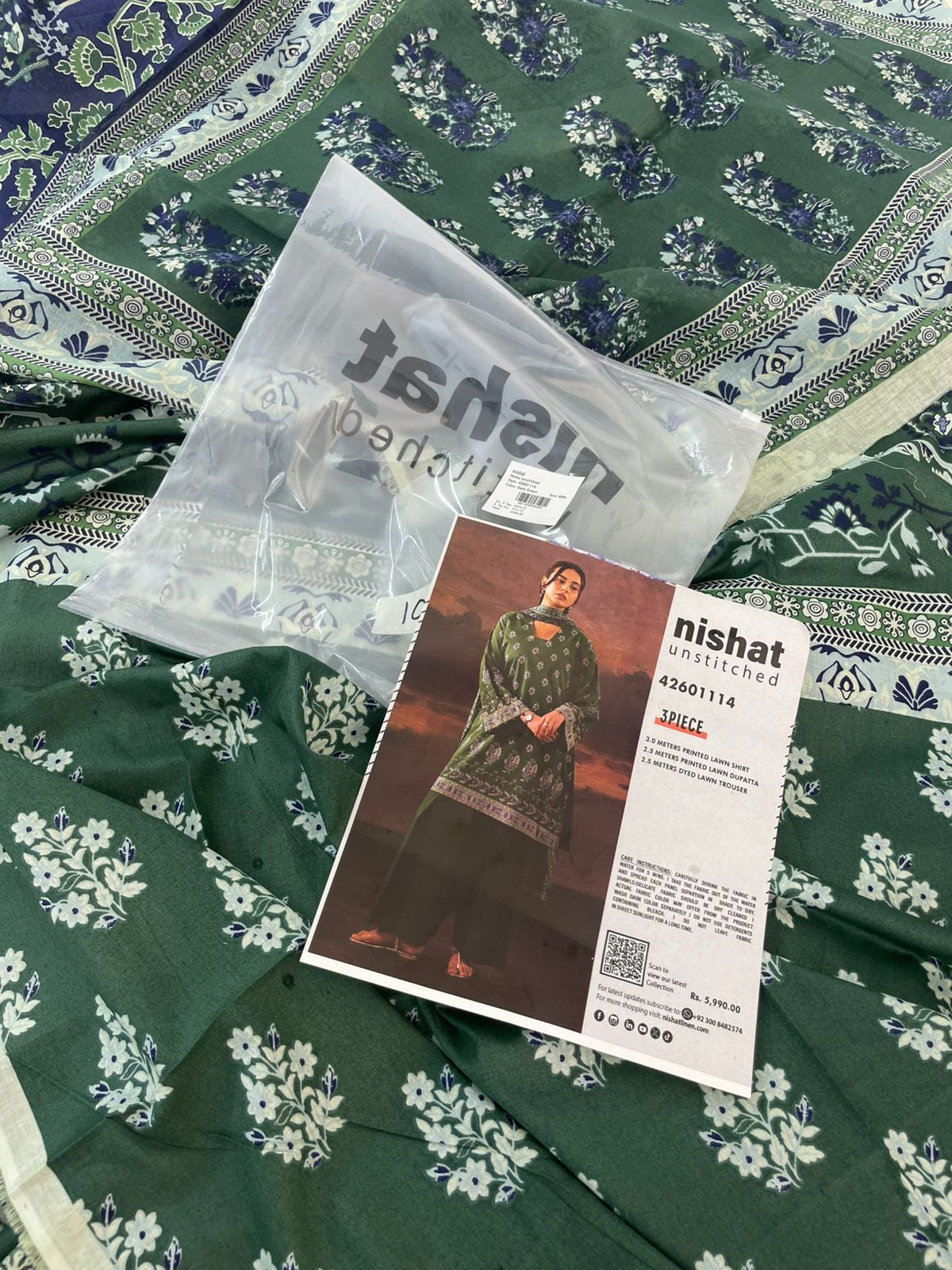 NISHAT LAWN 3 PC