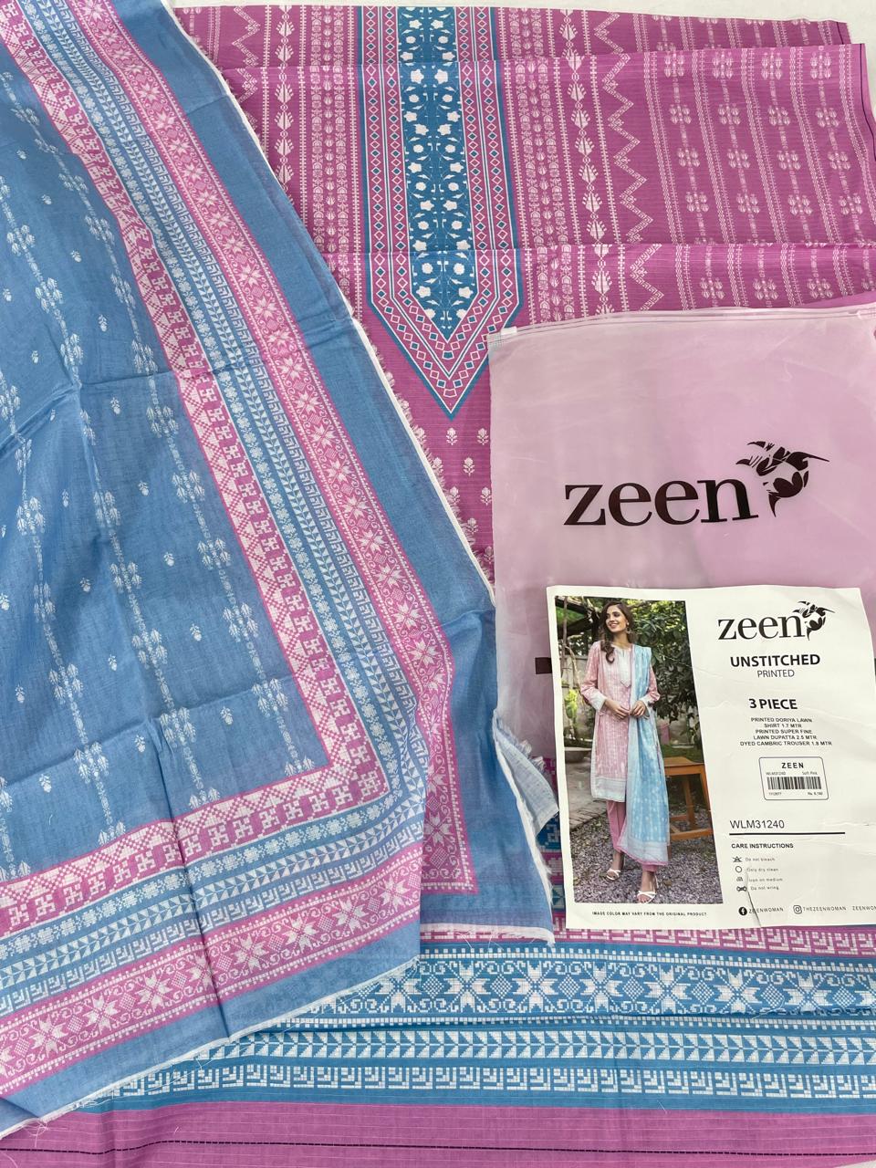 ZEEN LAWN 3 PC