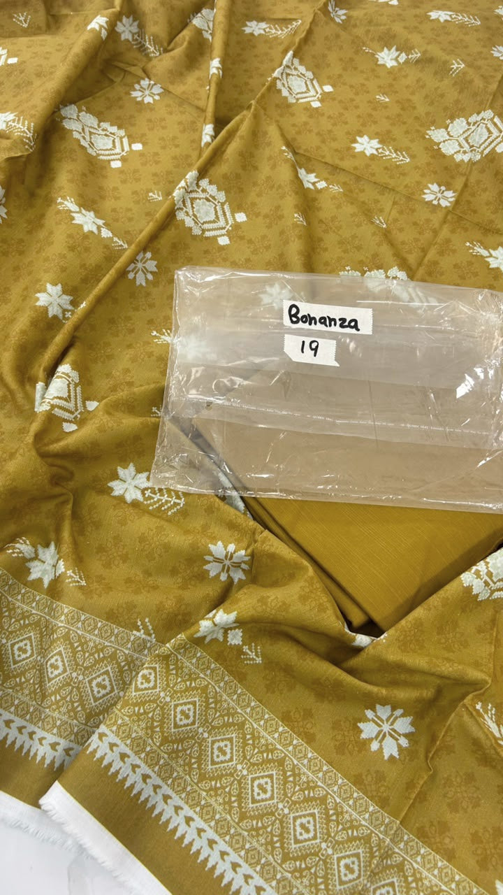 BONANZA KHADDAR 2 PC SHIRT TROUSER