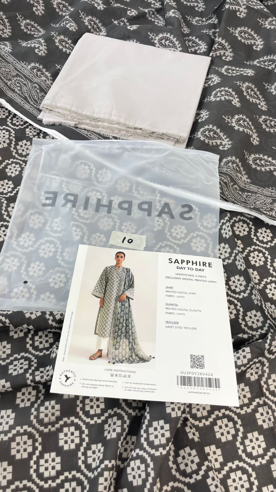 SAPPHIRE LAWN 3 PC