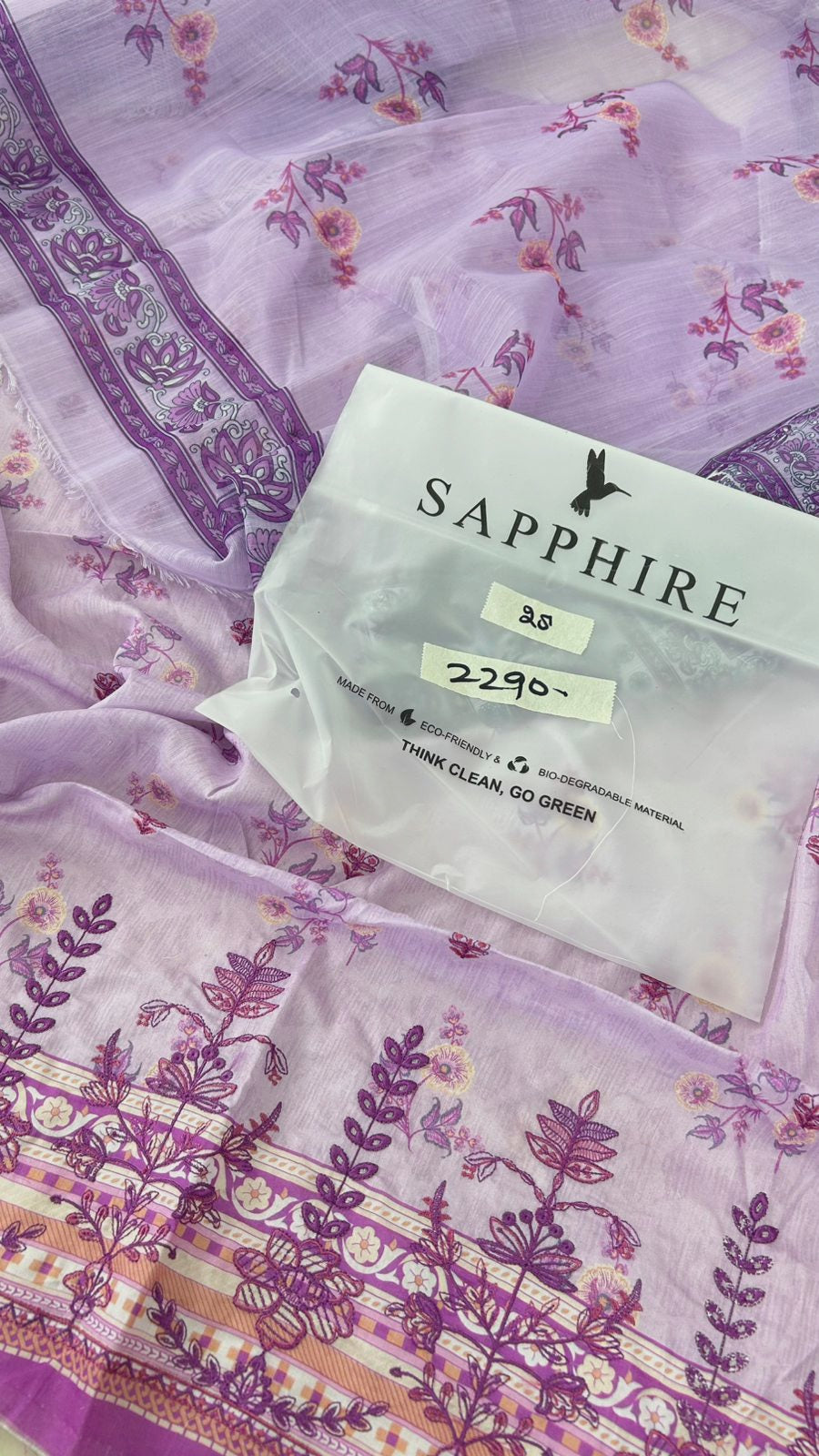 SAPPHIRE EMB 2 PC SHIRT DUPATTA