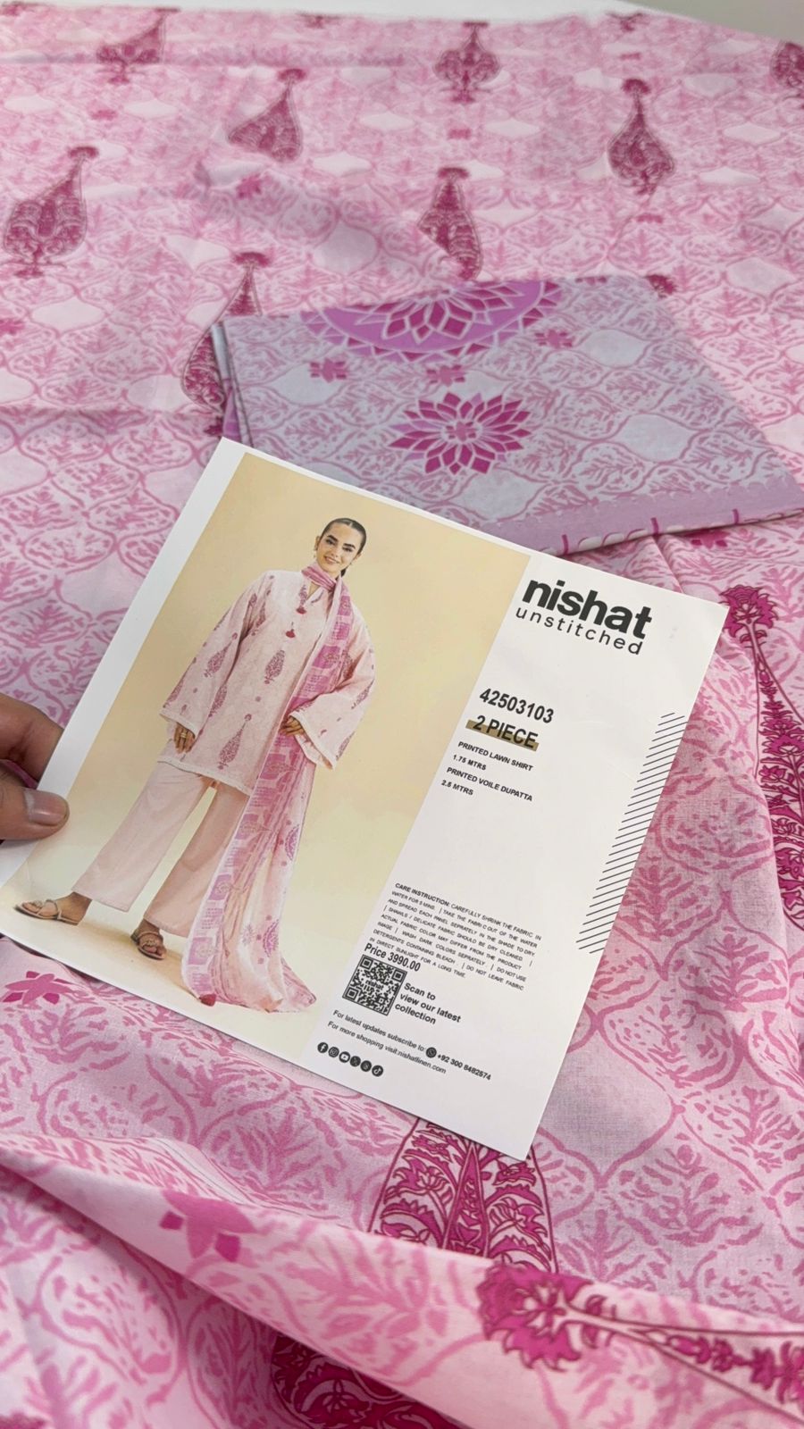NISHAT LAWN 2 PC SHIRT DUPTA
