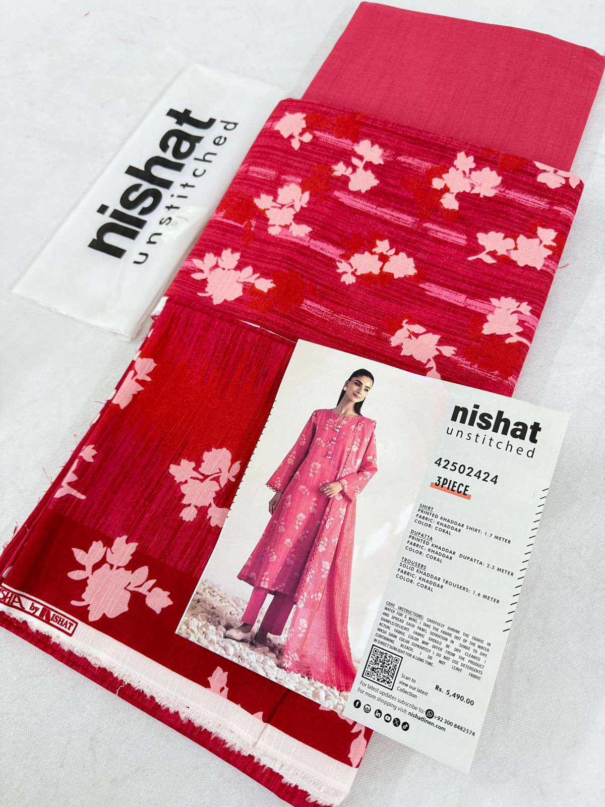 NISHAT KHADDAR 3 PC