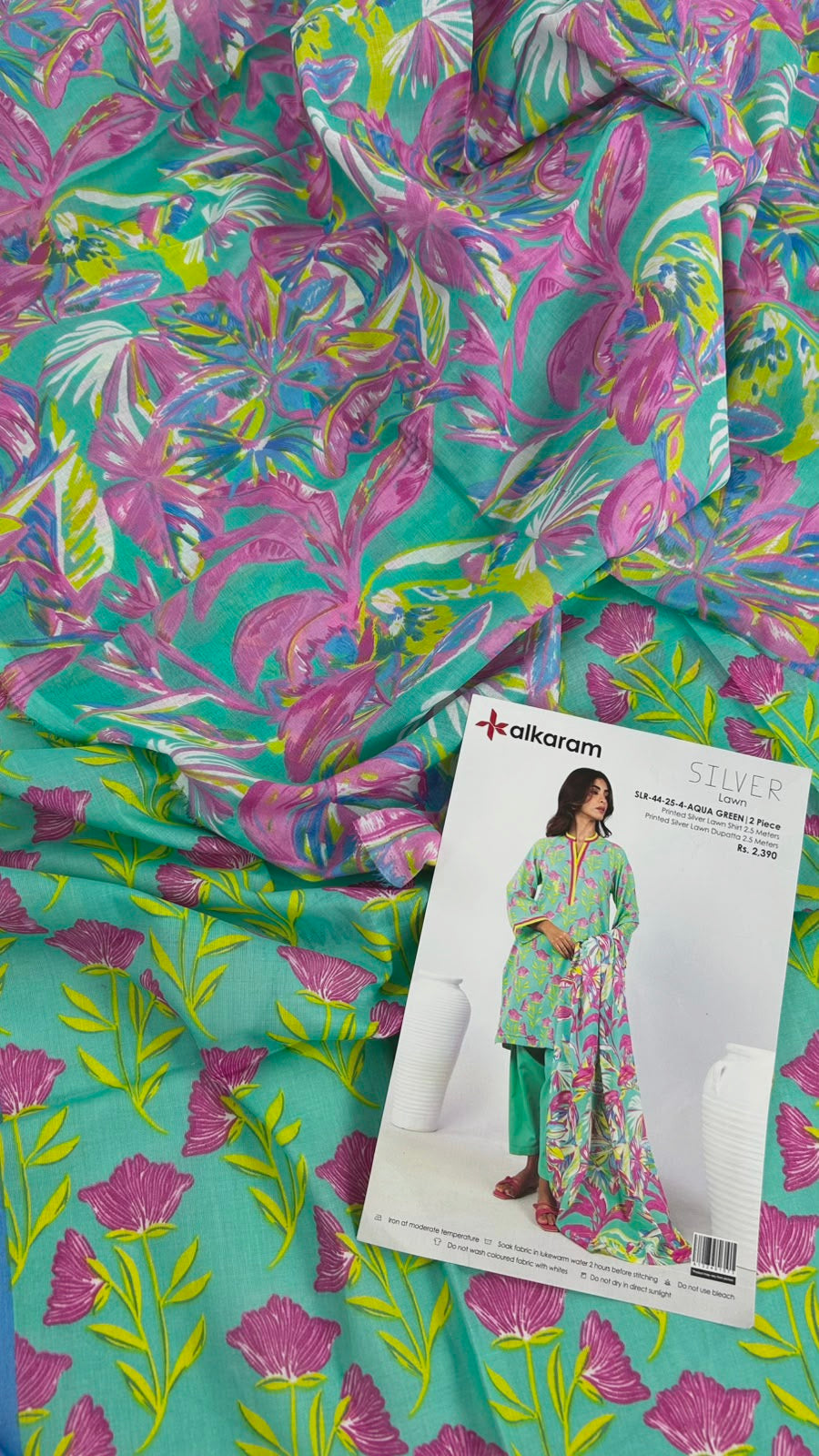 ALKARAM 2 PC SHIRT DUPATTA LAWN