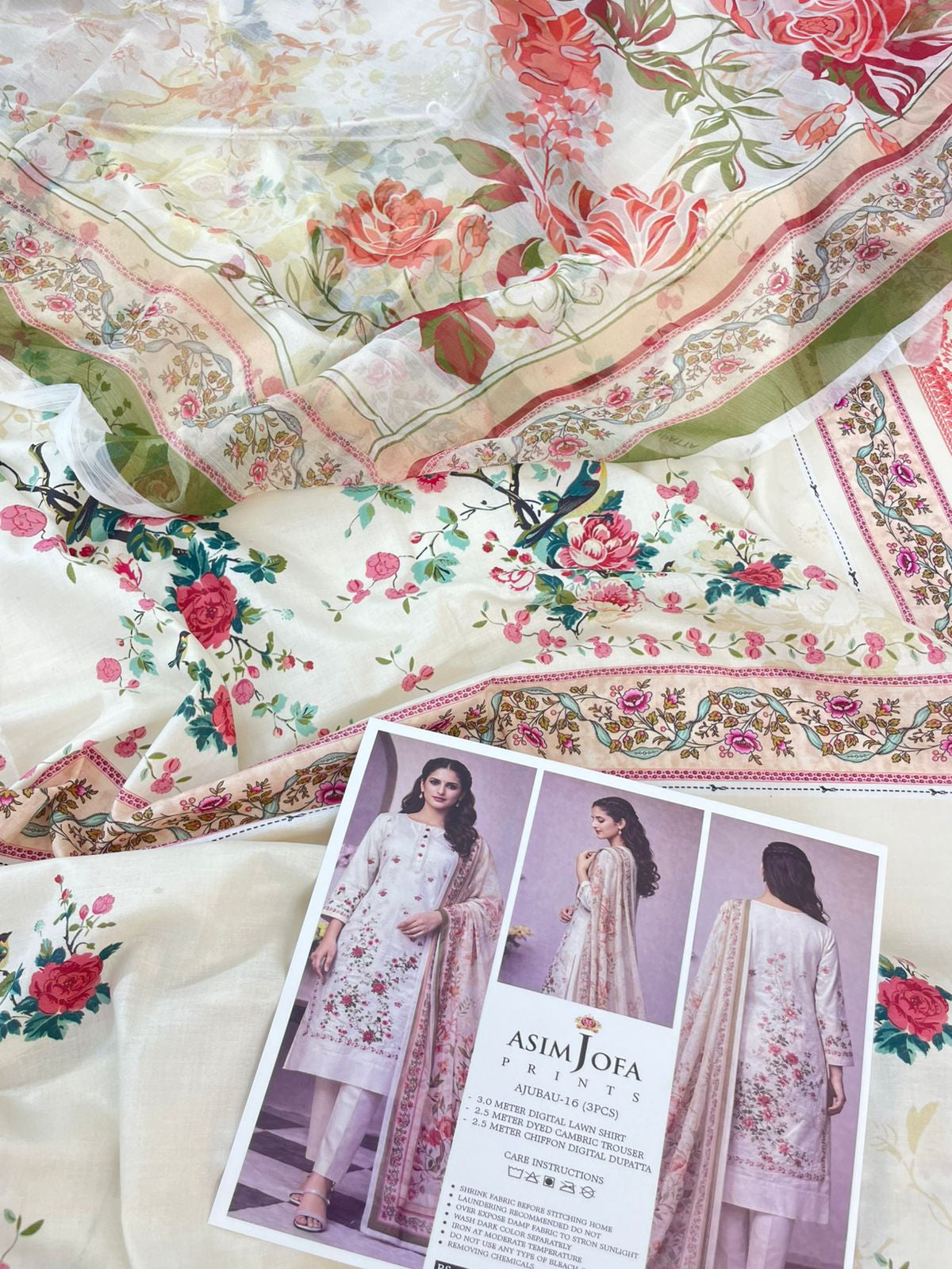 ASIMJOFA LAWN 3 PC