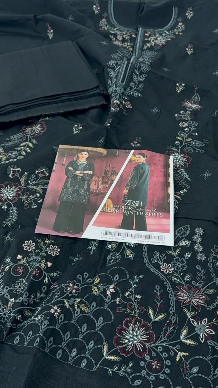 ZESH EMB KHADDAR 2 PC SHIRT TROUSER