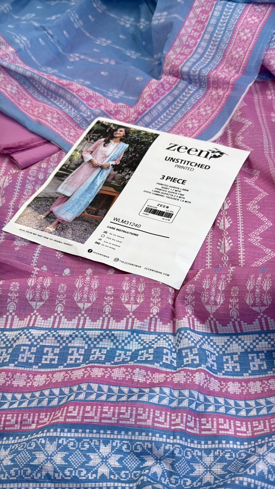 ZEEN LAWN 3PC