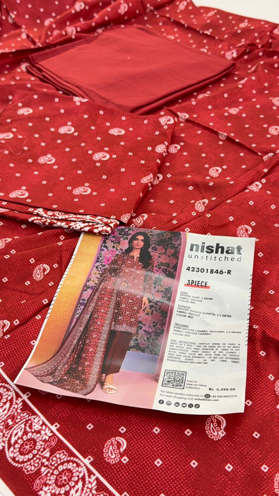 NISHAT VISCOSE 3 PC