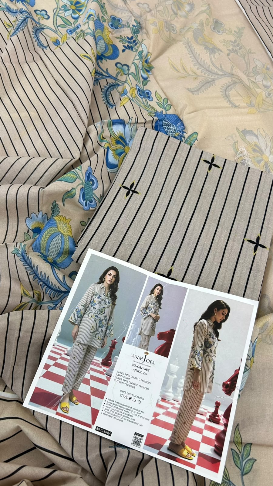 ASIMJOFA 2 PC LAWN SHIRT TROUSER