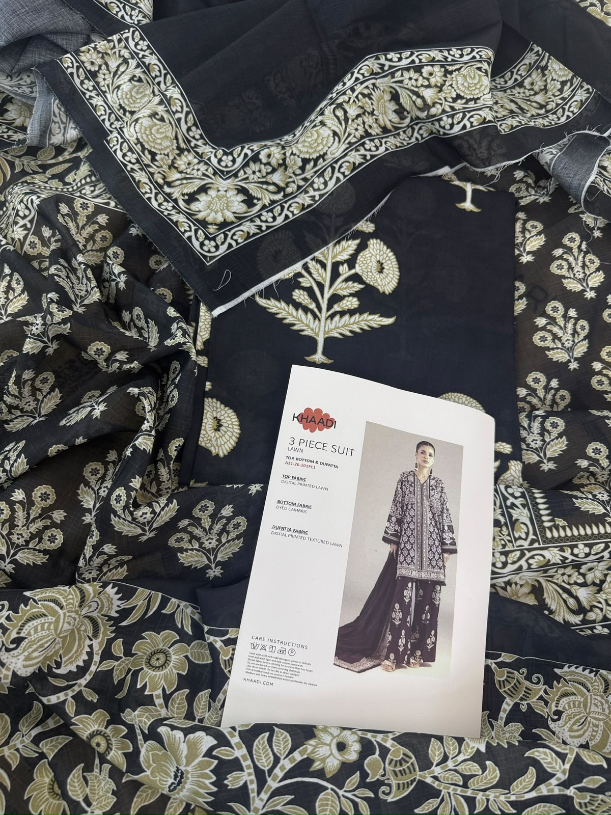 KHAADI LAWN 3 PC