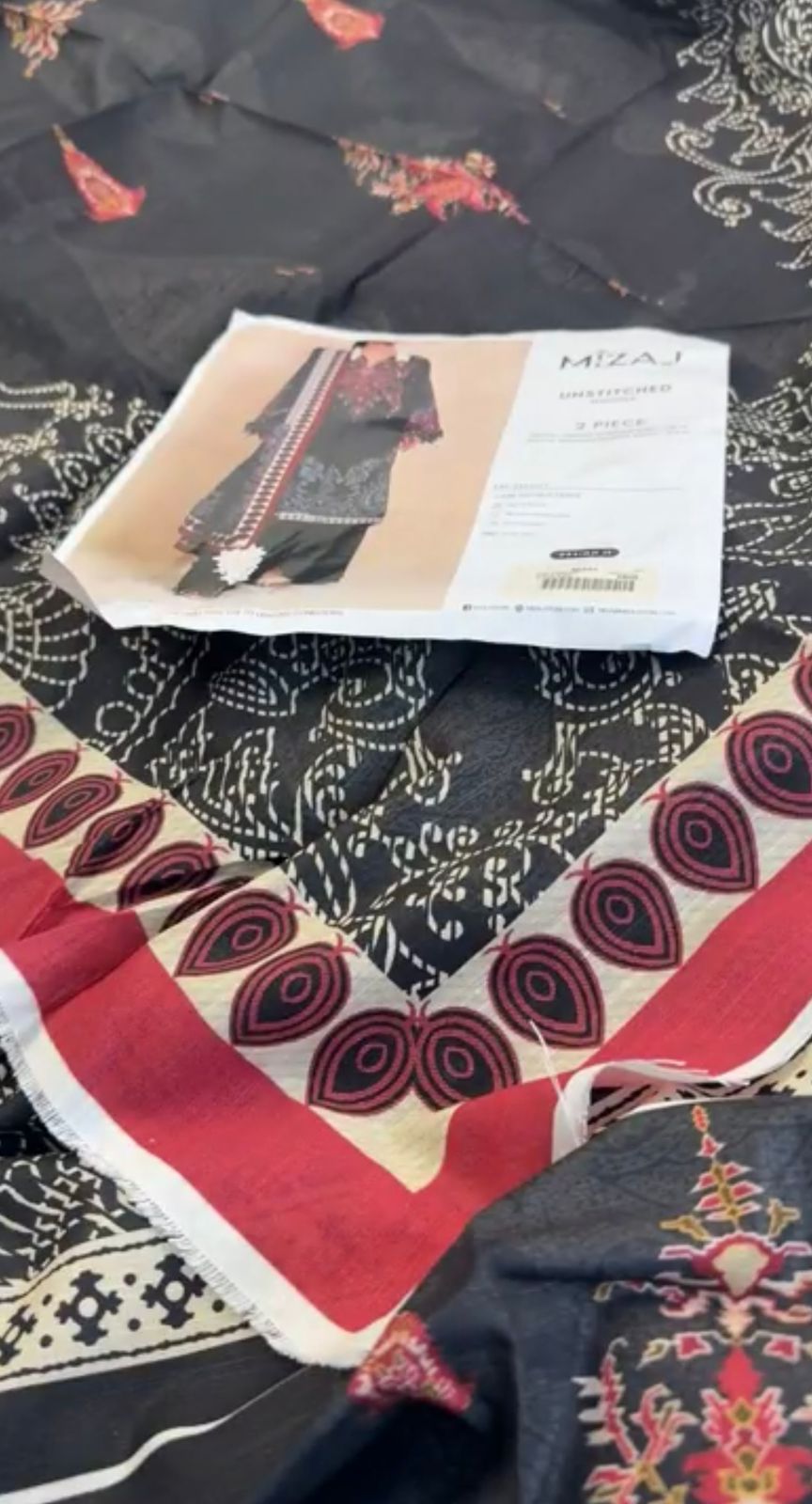 MIZAJ KHADDAR 2 PC SHIRT DUPATTA
