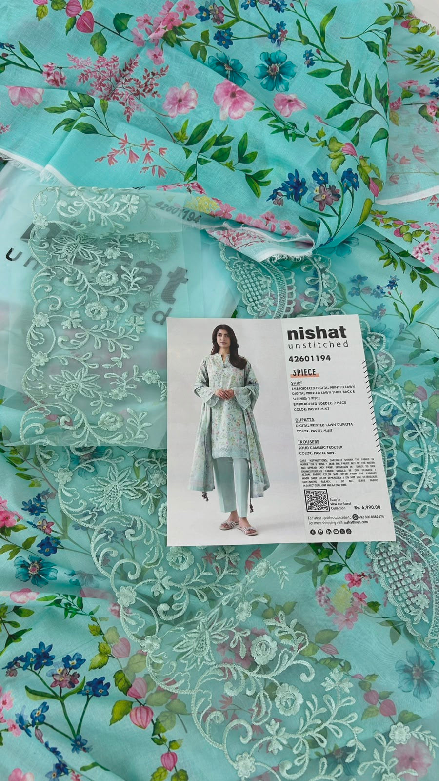 NISHAT EMB 3 PC LAWN