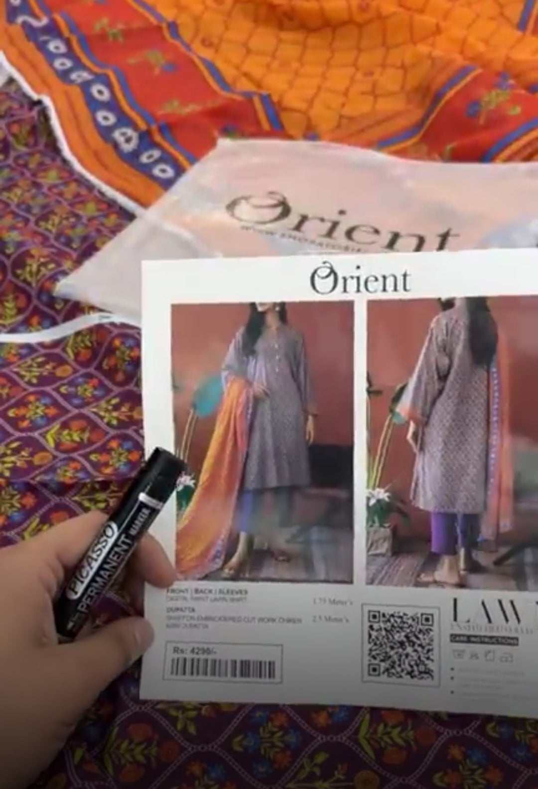 ORIENT LAWN 2 PC SHIRT DUPTA
