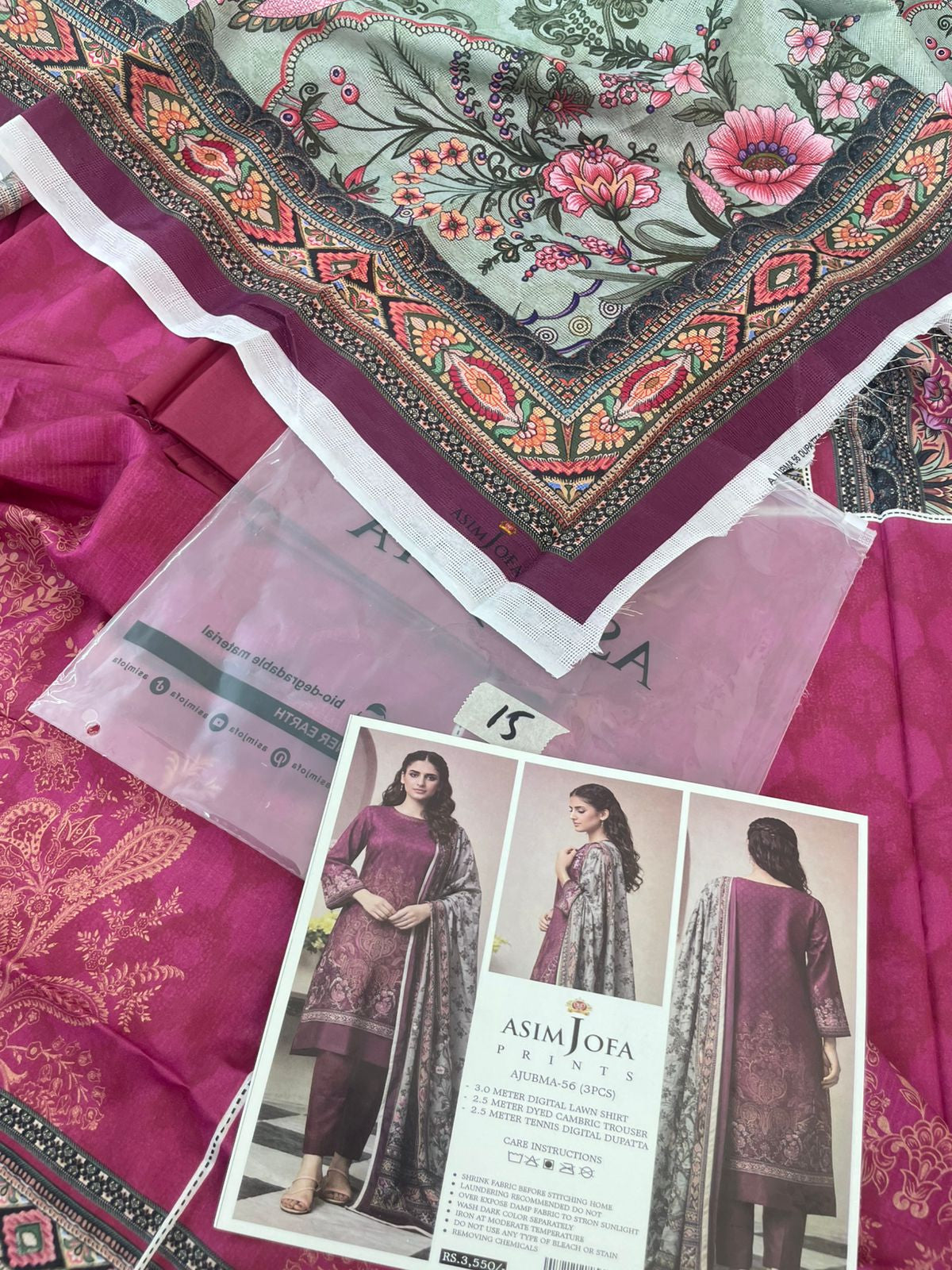ASIMJOFA LAWN 3 PC