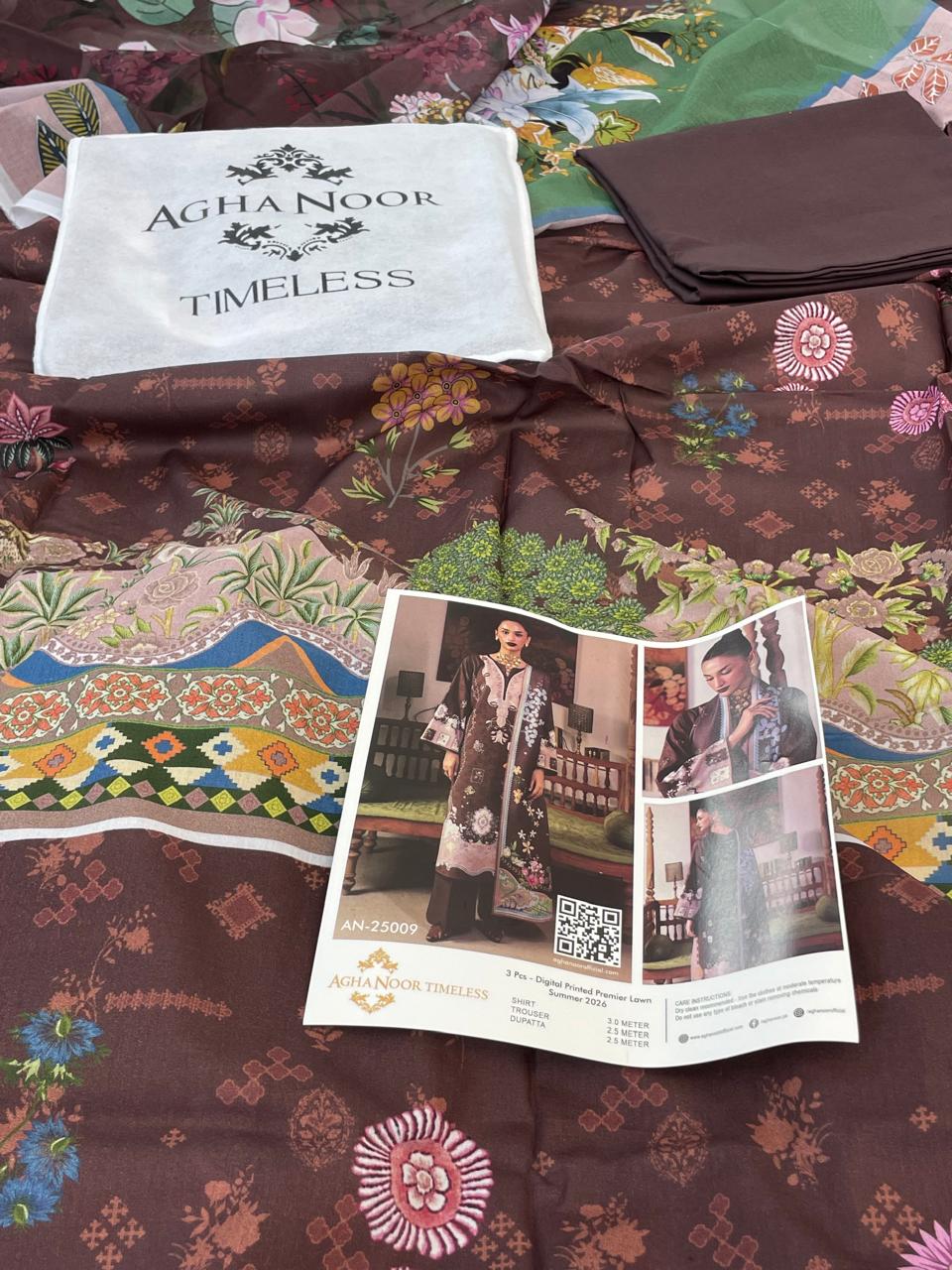 AGHA NOOR LAWN 3 PC