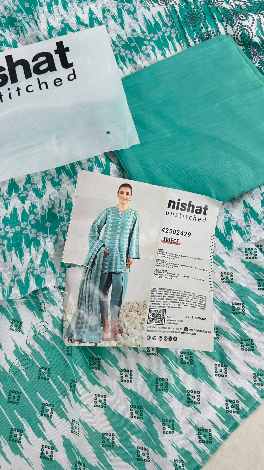 NISHAT KHADDAR 3 PC