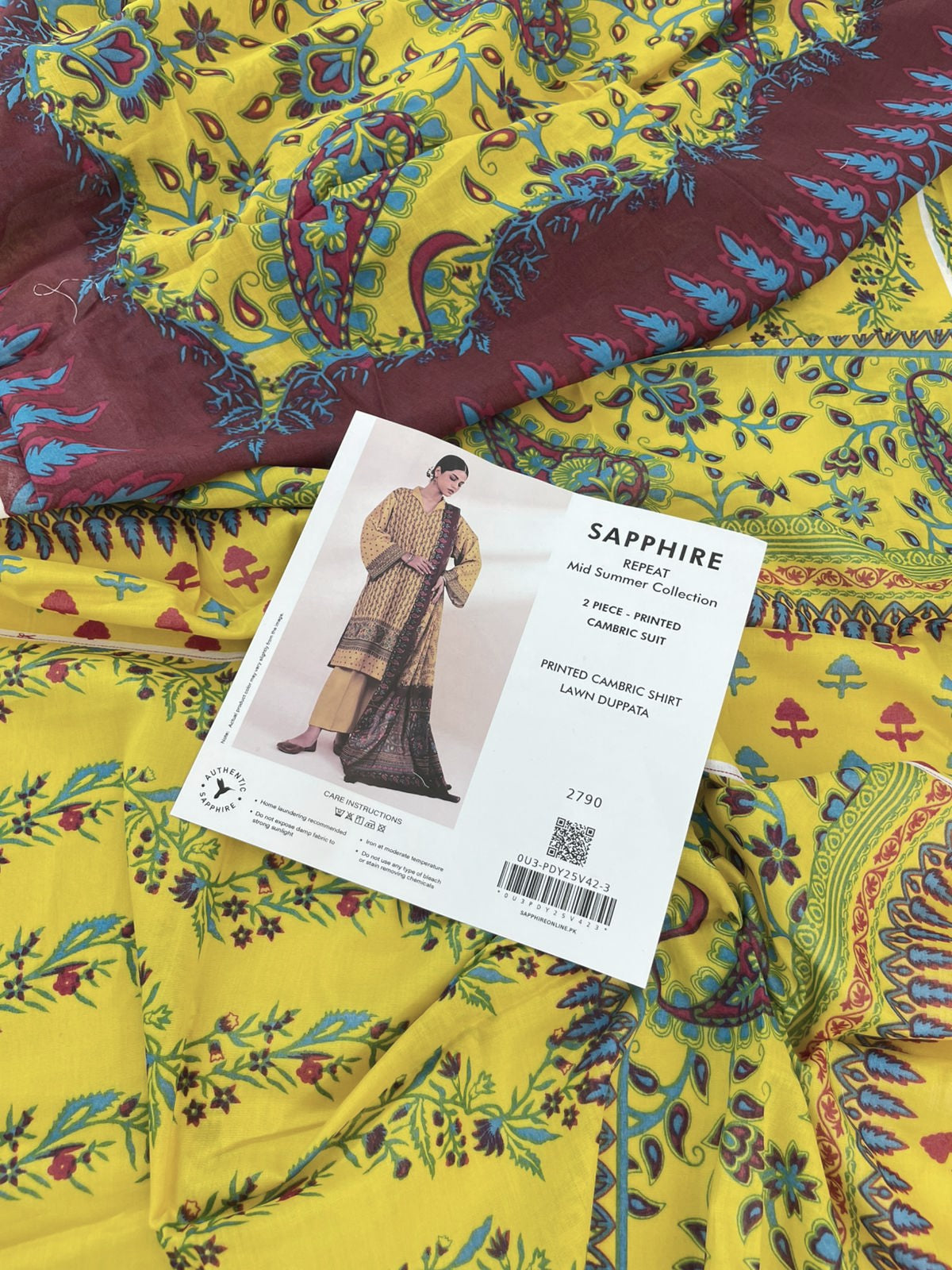 SAPPHIRE LAWN 2 PC SHIRT DUPATTA