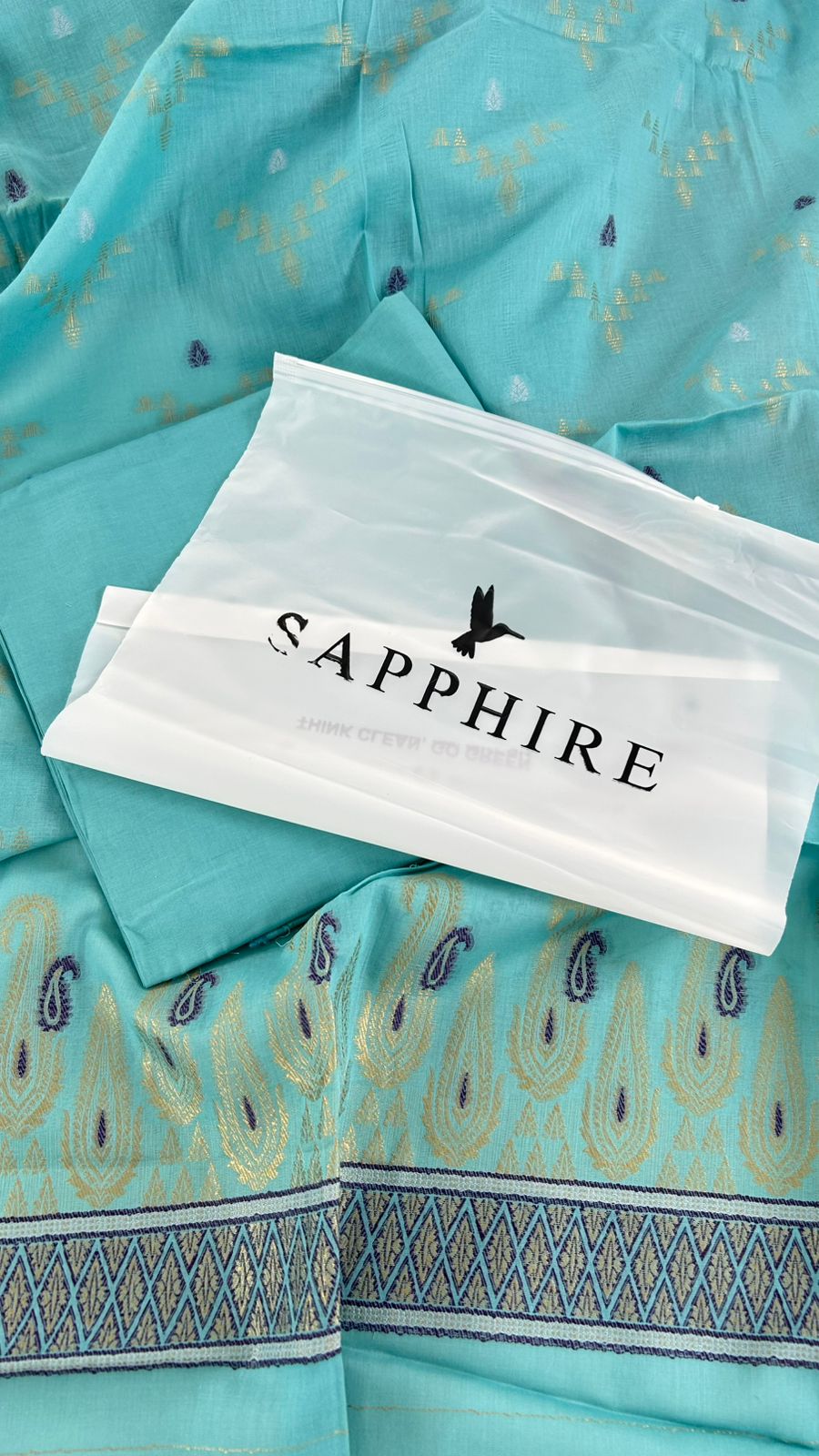 SAPPHIRE LAWN JACQUARD 3 PC