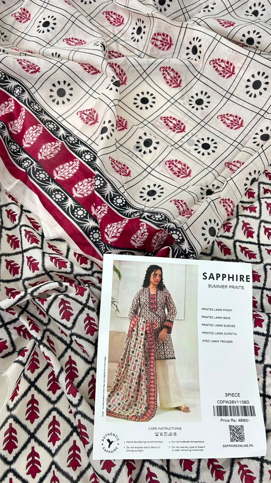 SAPPHIRE LAWN 3 PC