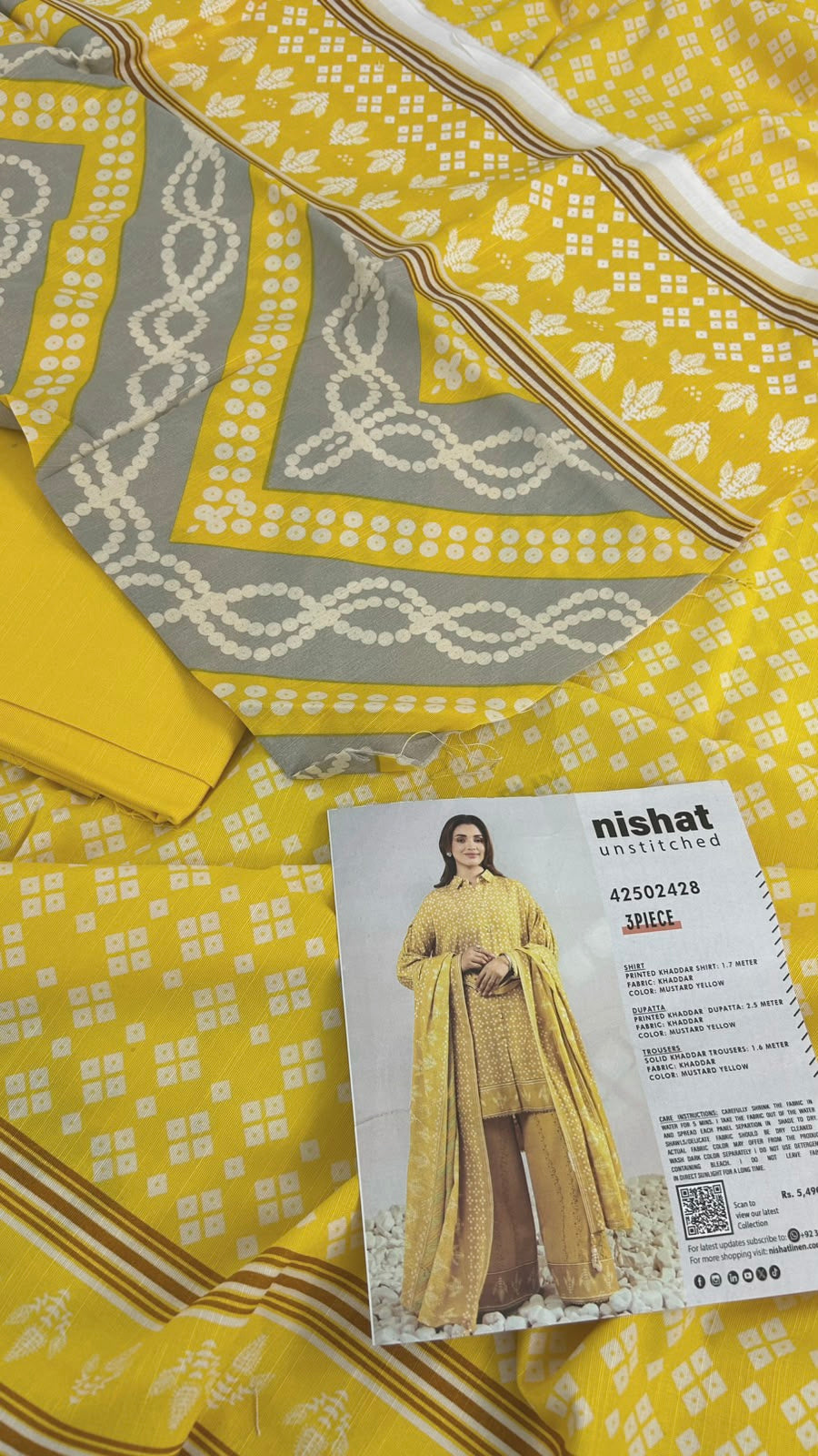 NISHAT KHADDAR 3 PC