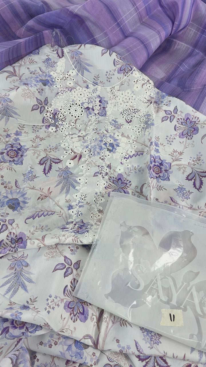 SAYA EMB LAWN 2 PC SHIRT DUPATTA