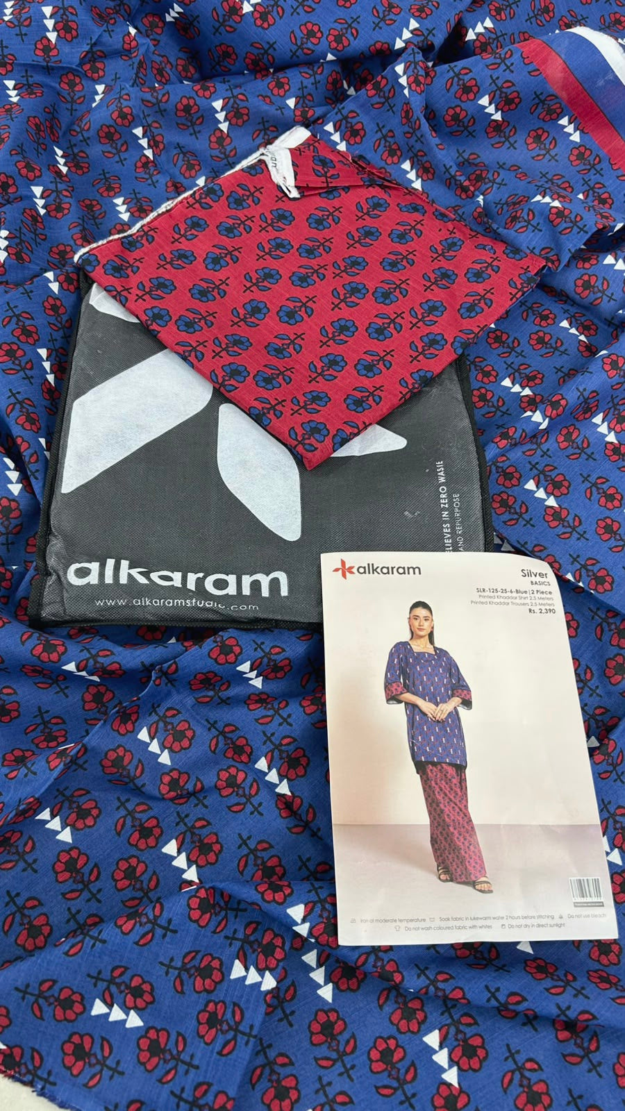 ALKARAM KHADDAR 2 PC SHIRT TROUSER