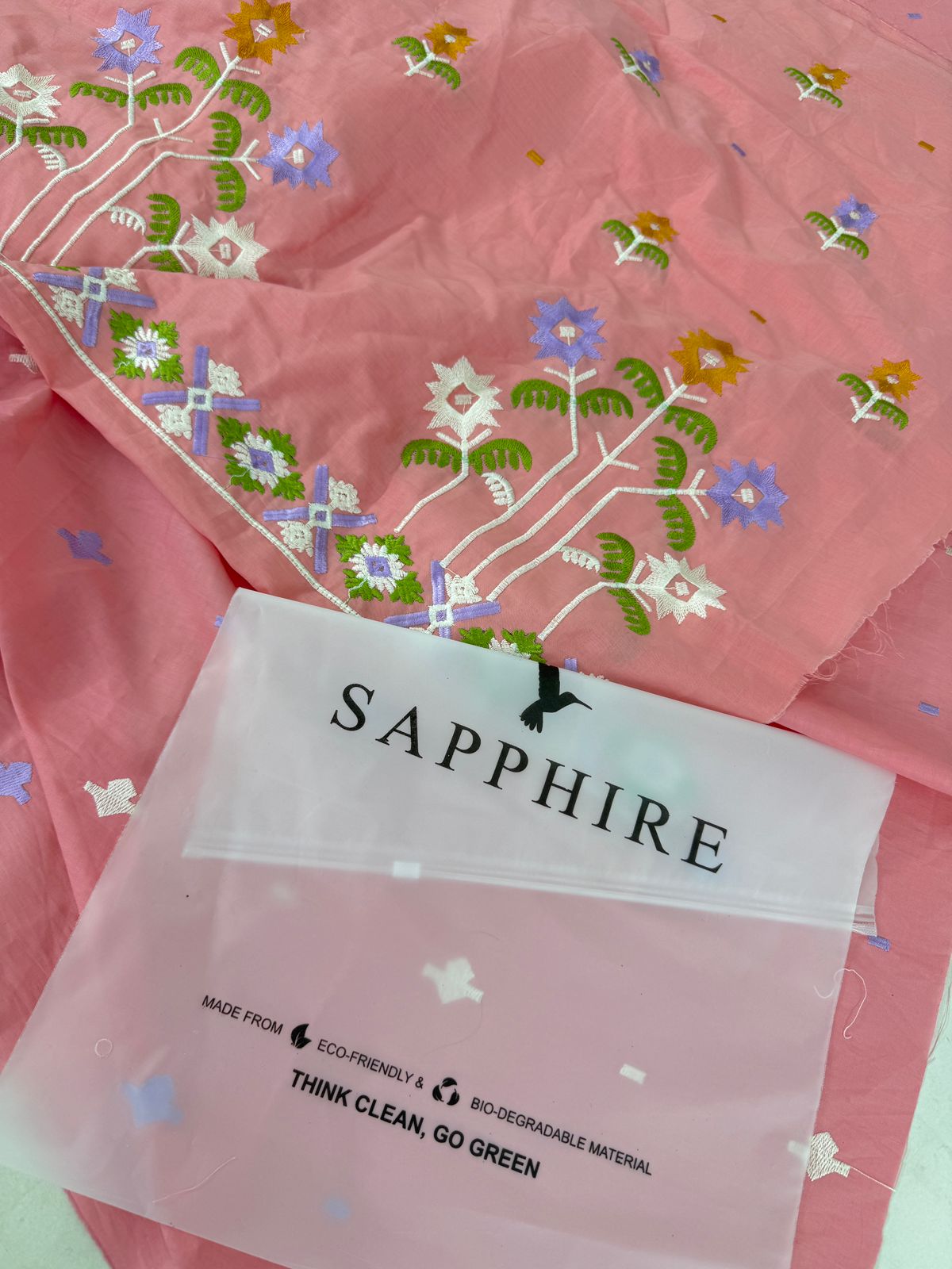 SAPPHIRE EMB 2 PC SHIRT TROUSER