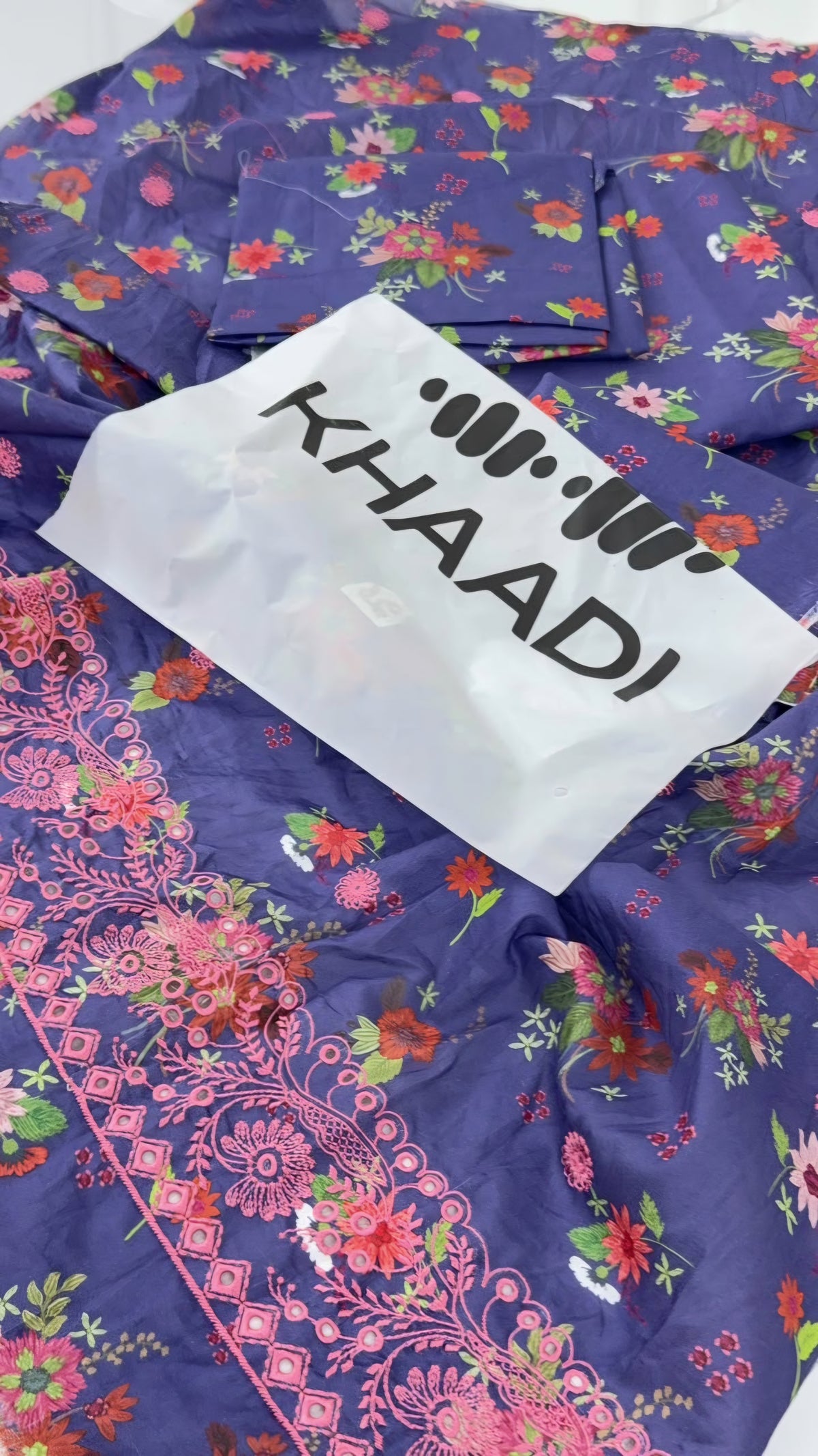 KHAADI EMB 2 PC LAWN SHIRT TROUSER