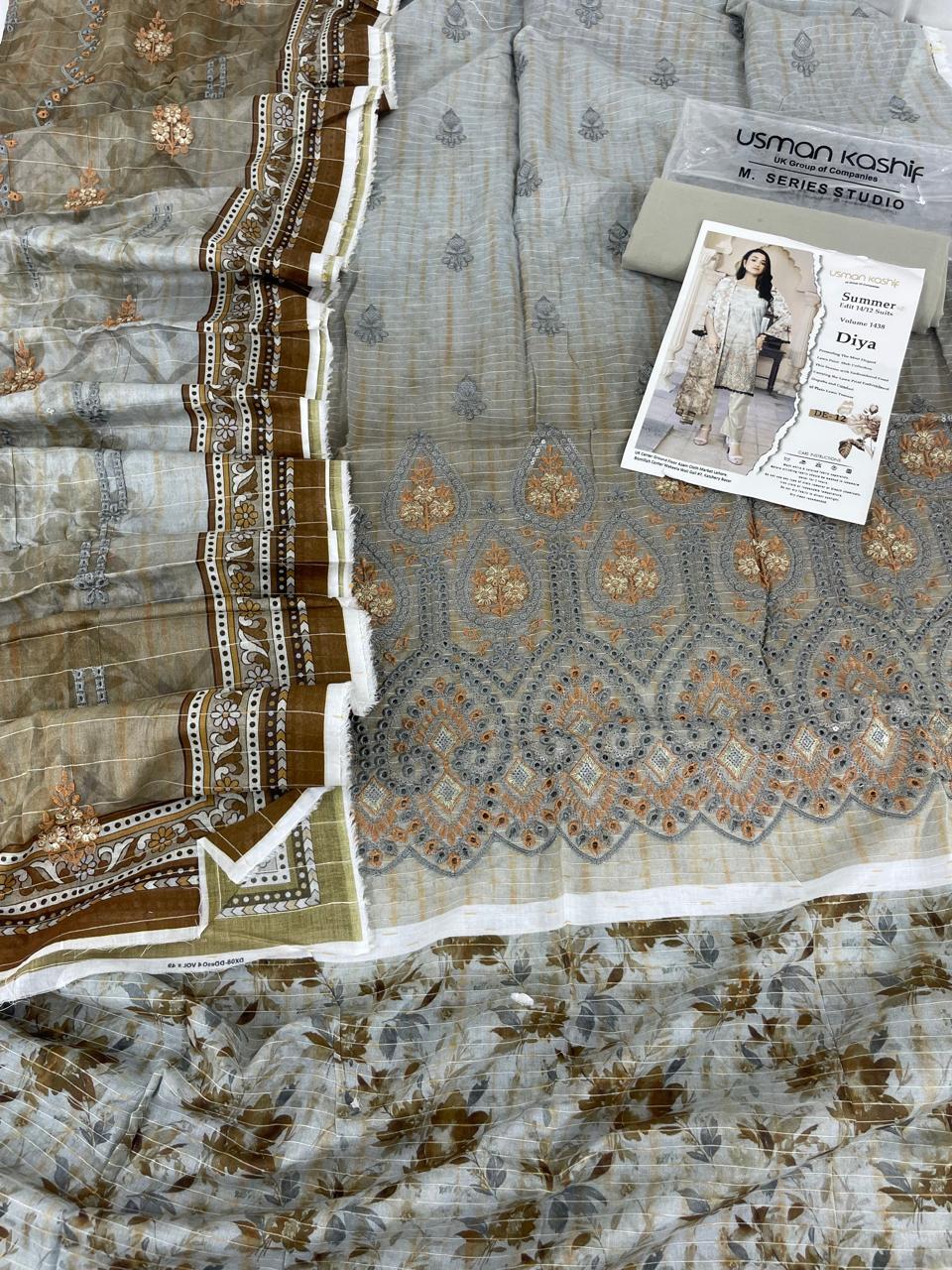 GRAND-LAWN EMB 3 PC WITH LAWN EMB DUPATTA
