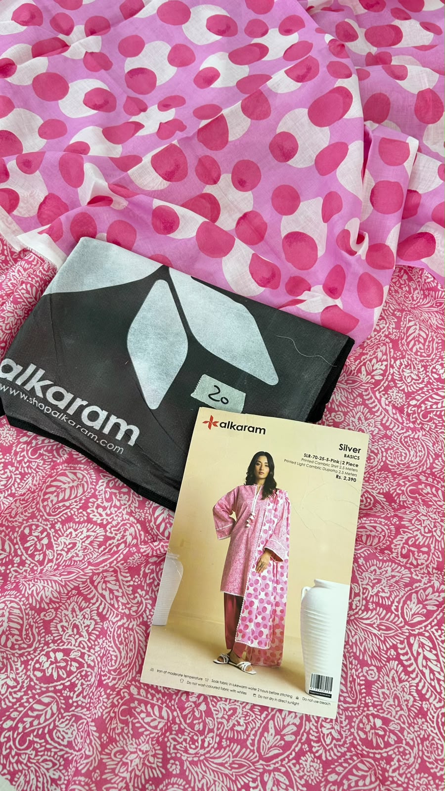 ALKARAM 2 PC SHIRT DUPATTA LAWN