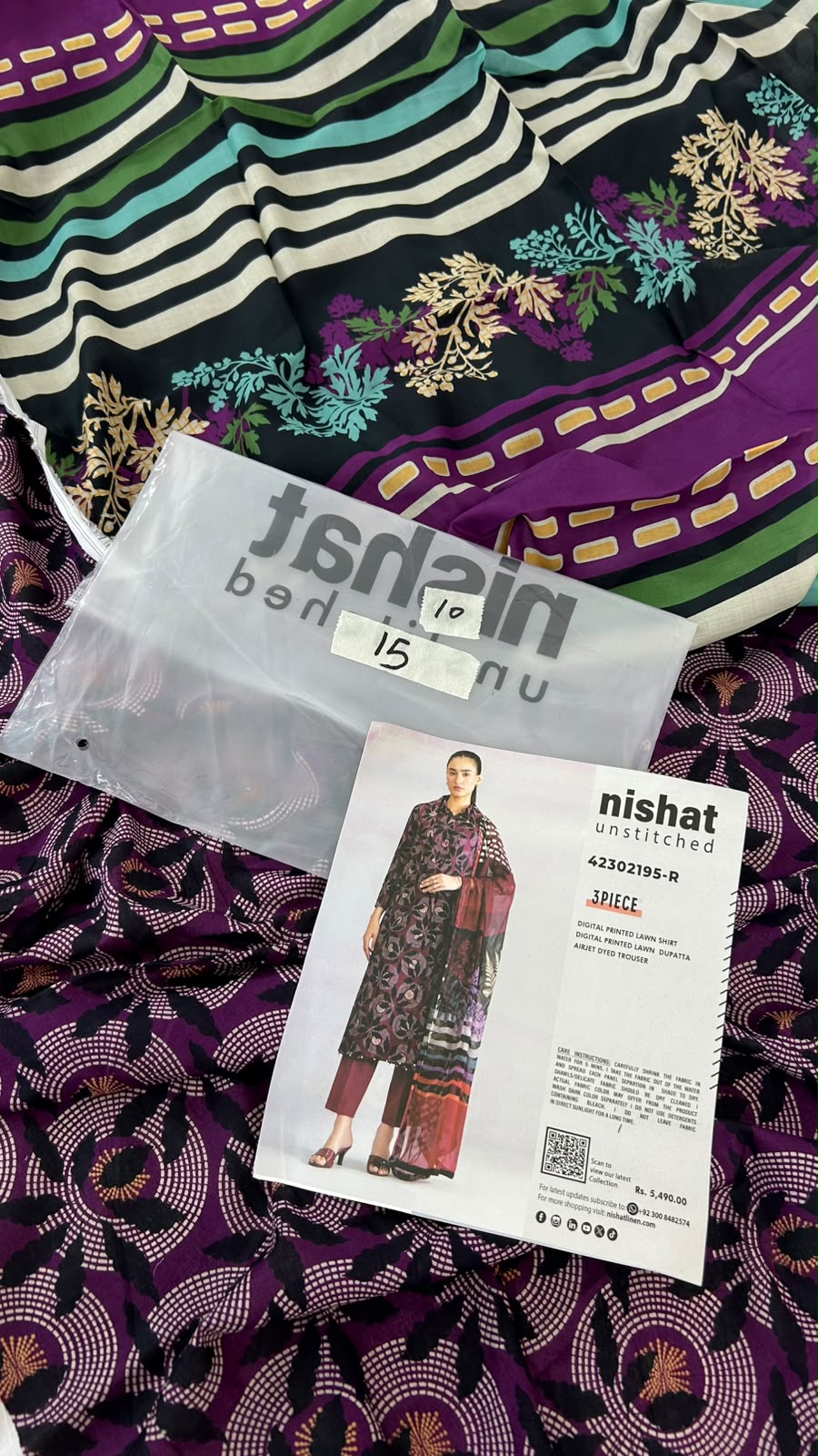 NISHAT LAWN 3 PC