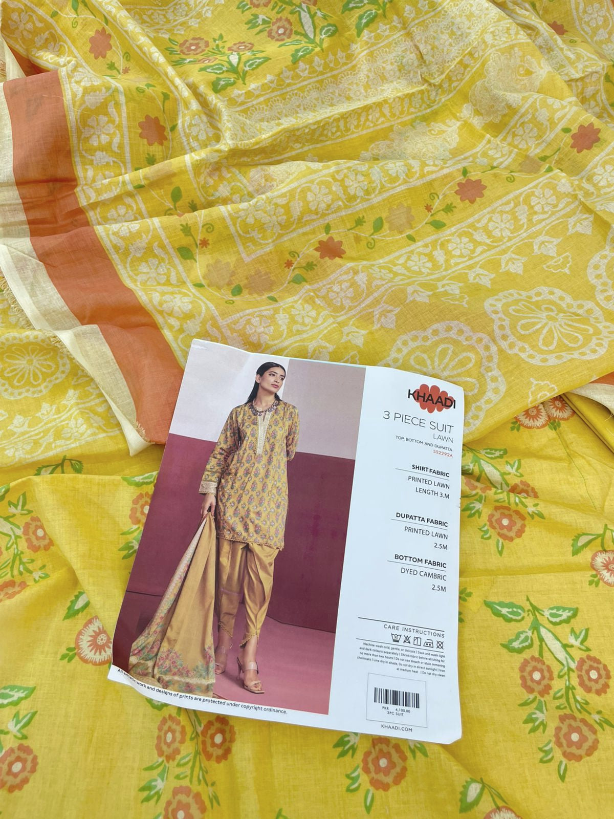 KHAADI LAWN 3 PC