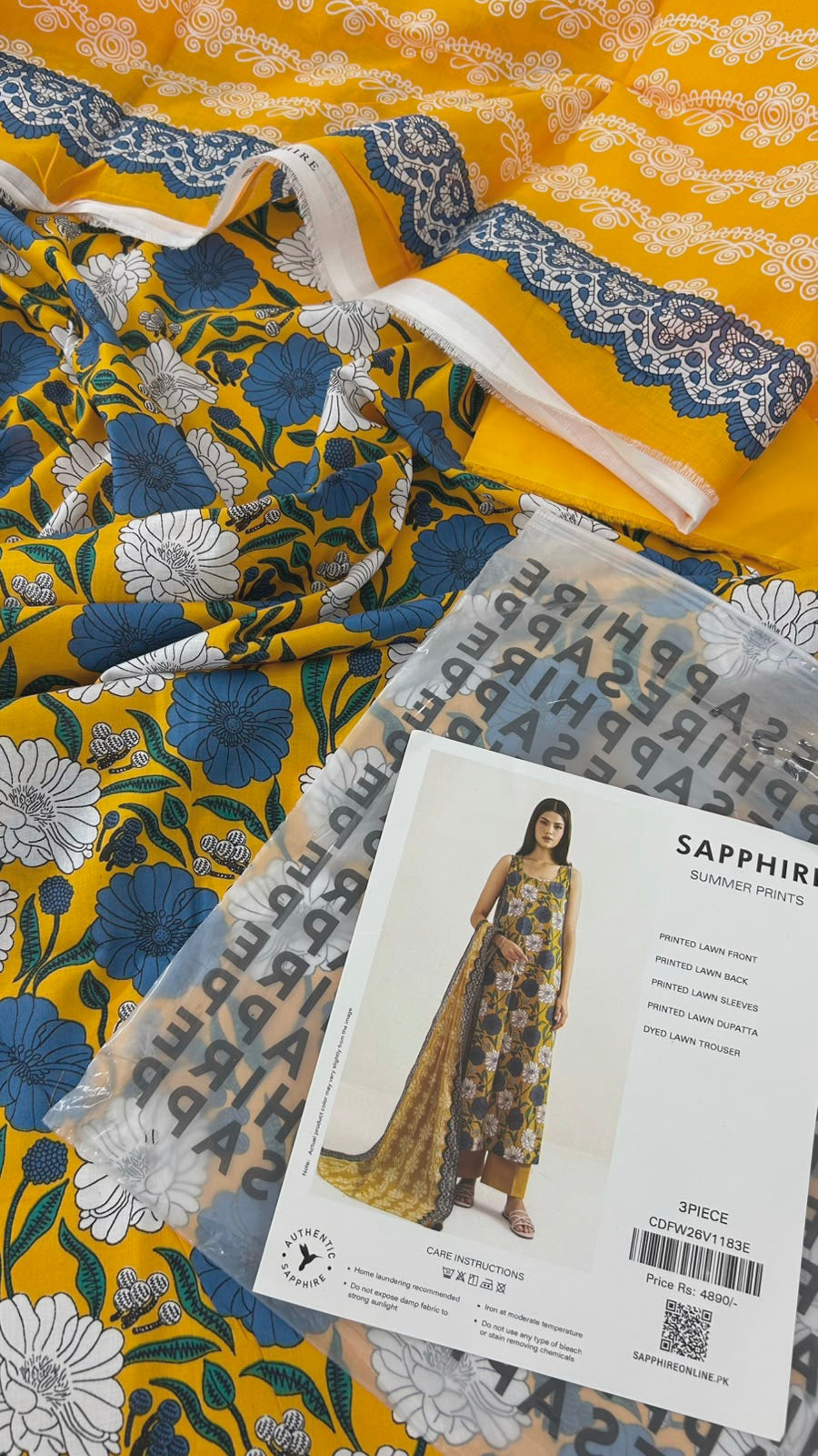 SAPPHIRE LAWN 3 PC