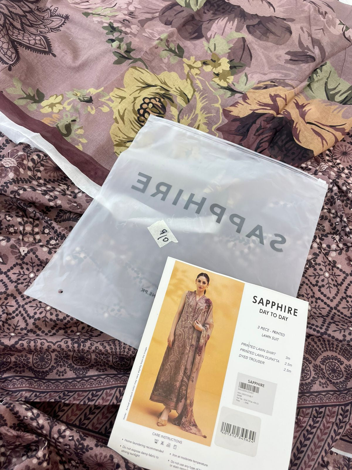SAPPHIRE LAWN 3 PC