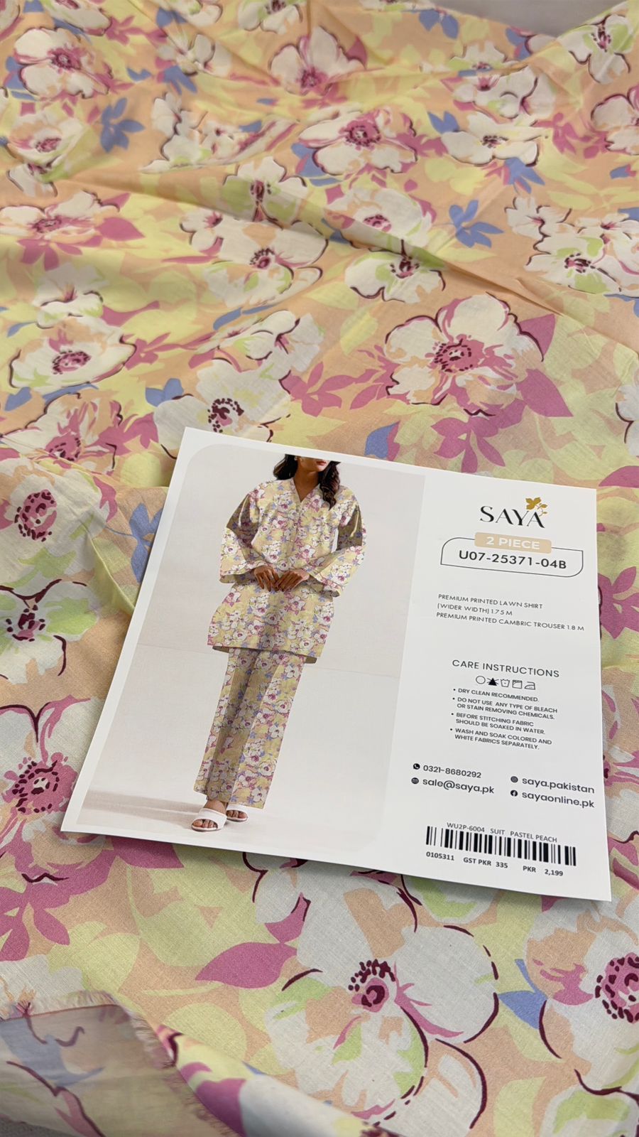 SAYA LAWN 2 PC SHIRT TROUSER