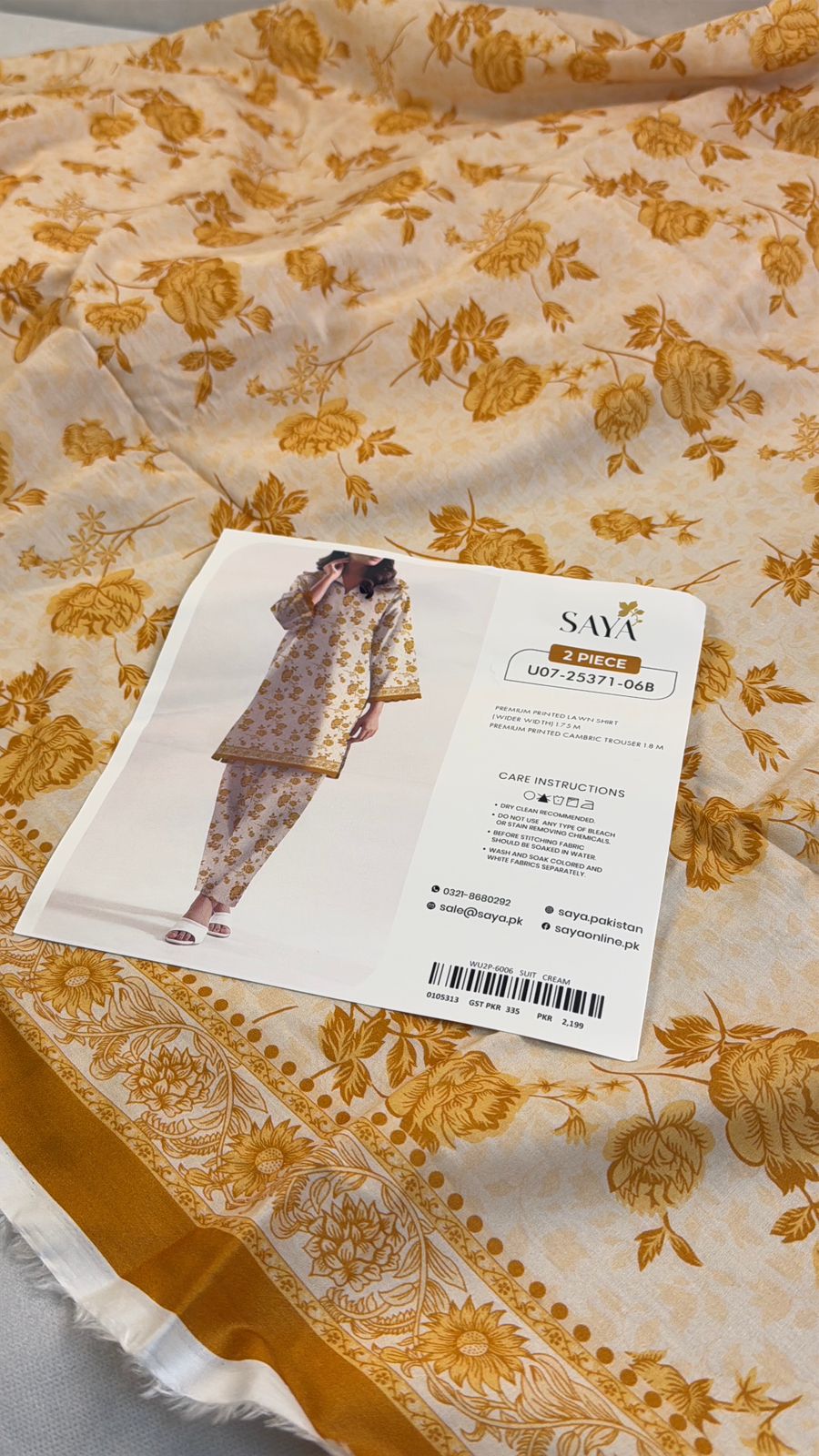 SAYA LAWN 2 PC SHIRT TROUSER