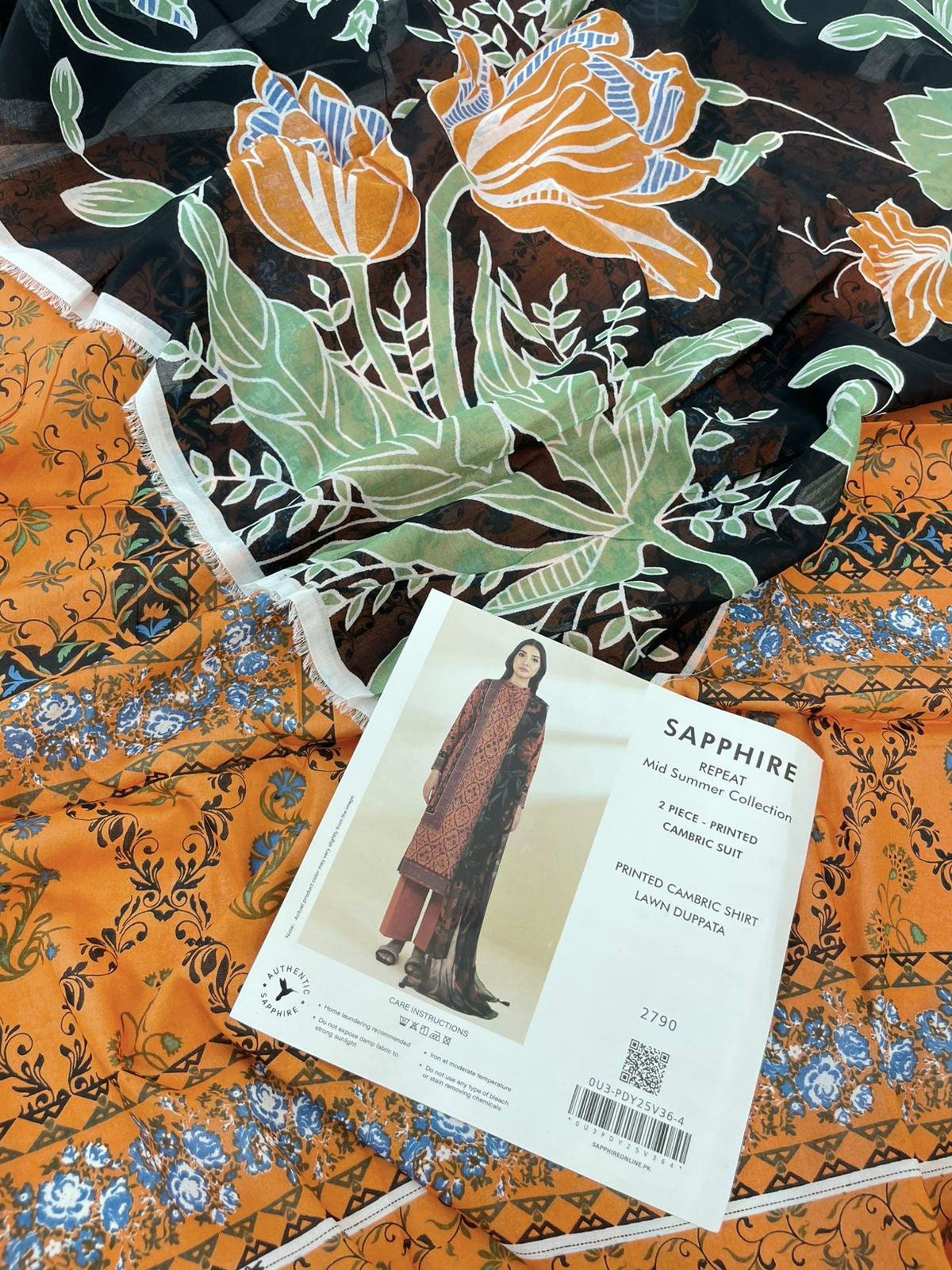 SAPPHIRE LAWN 2 PC SHIRT DUPATTA