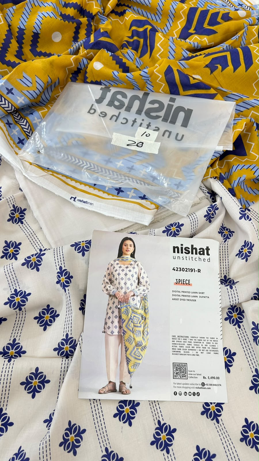 NISHAT LAWN 3 PC