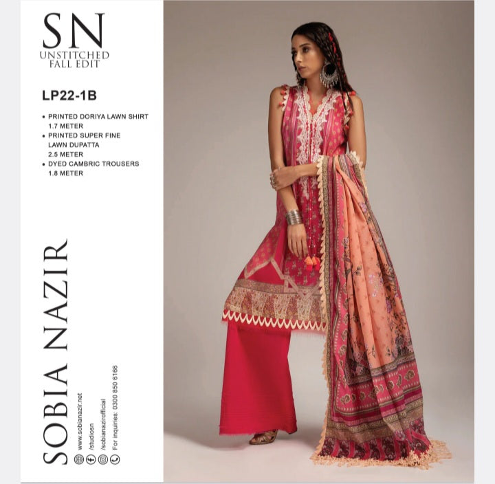 SOBIA NAZIR LAWN BANADORA 3 PC