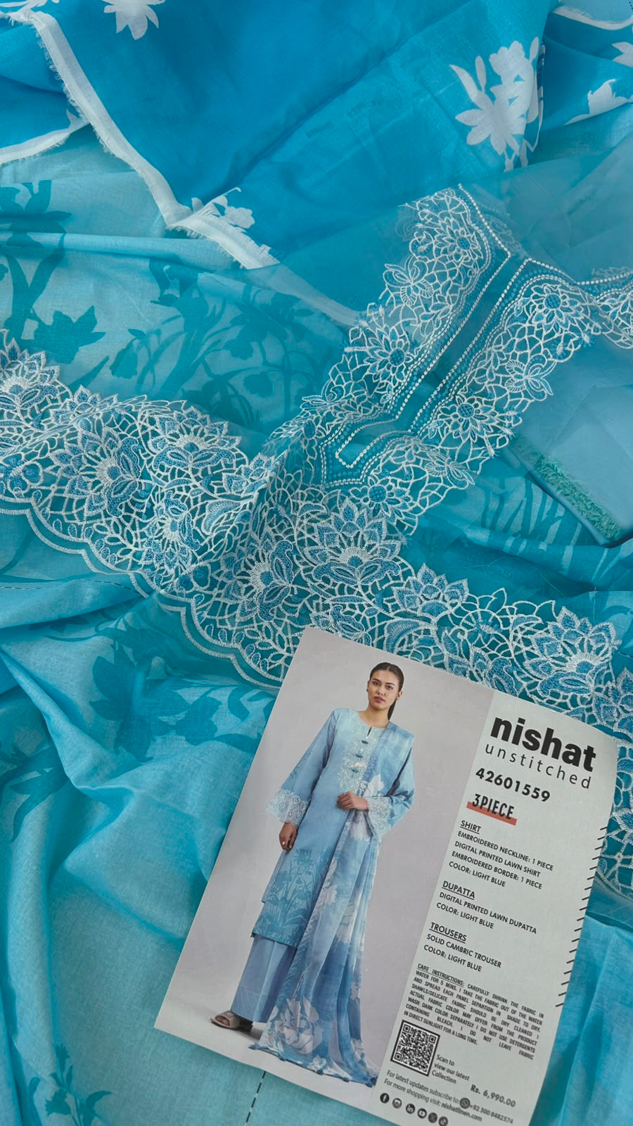 NISHAT EMB 3 PC LAWN