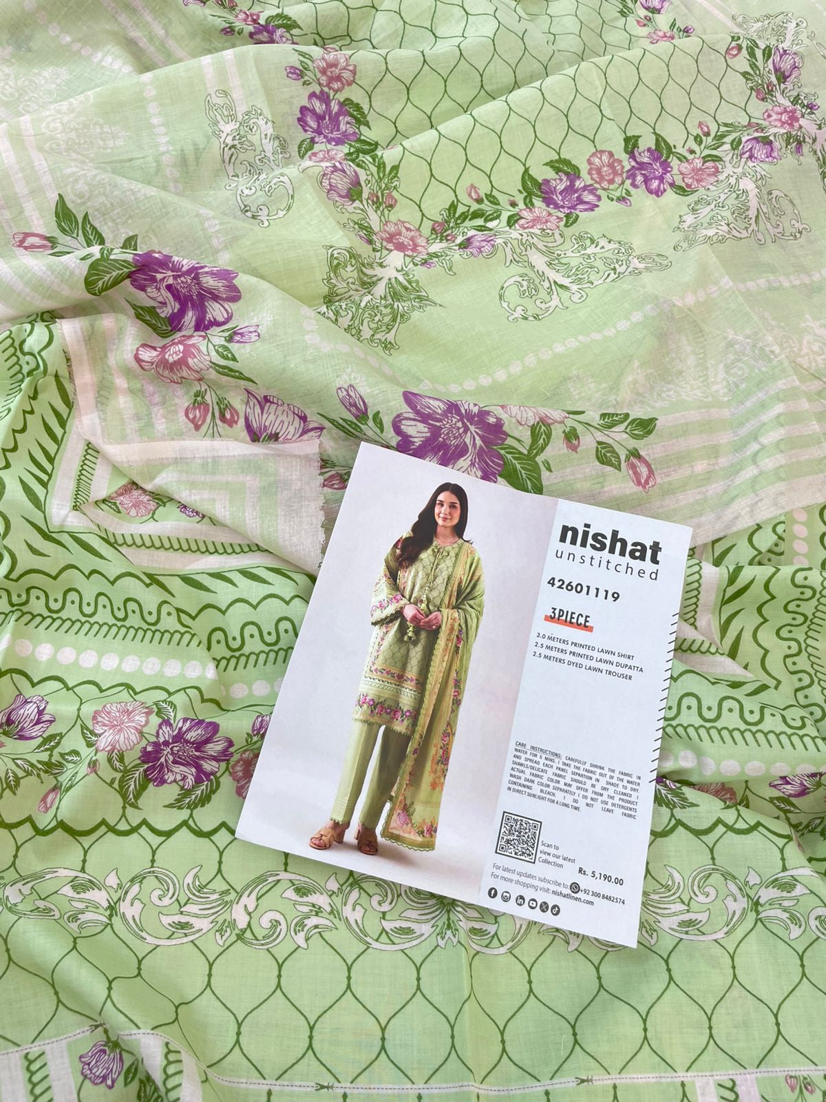NISHAT LAWN 3 PC