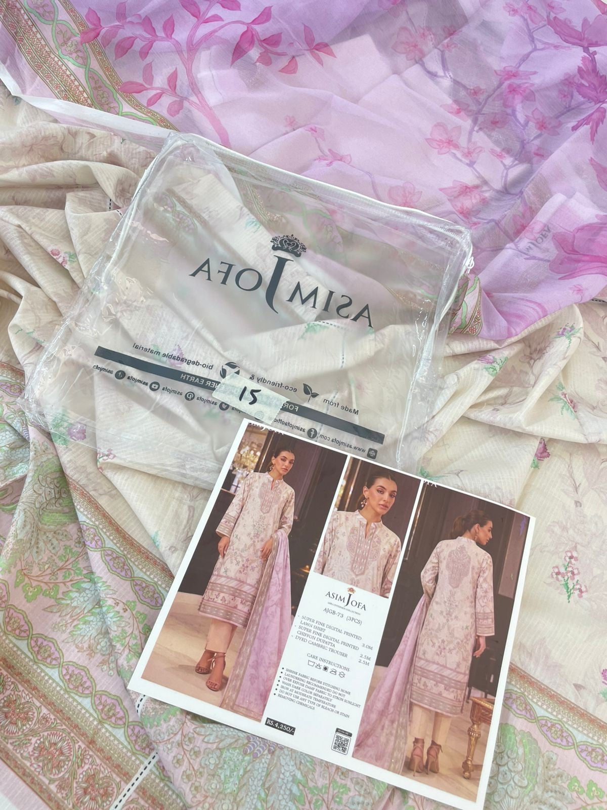 ASIMJOFA LAWN 3 PC