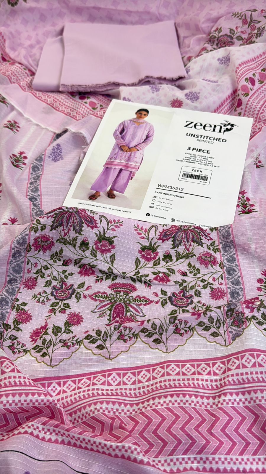ZEEN LAWN 3PC