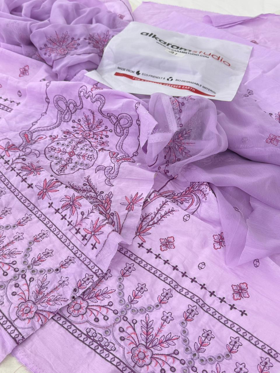 ALKARAM EMB 2 PC SHIRT DUPATTA
