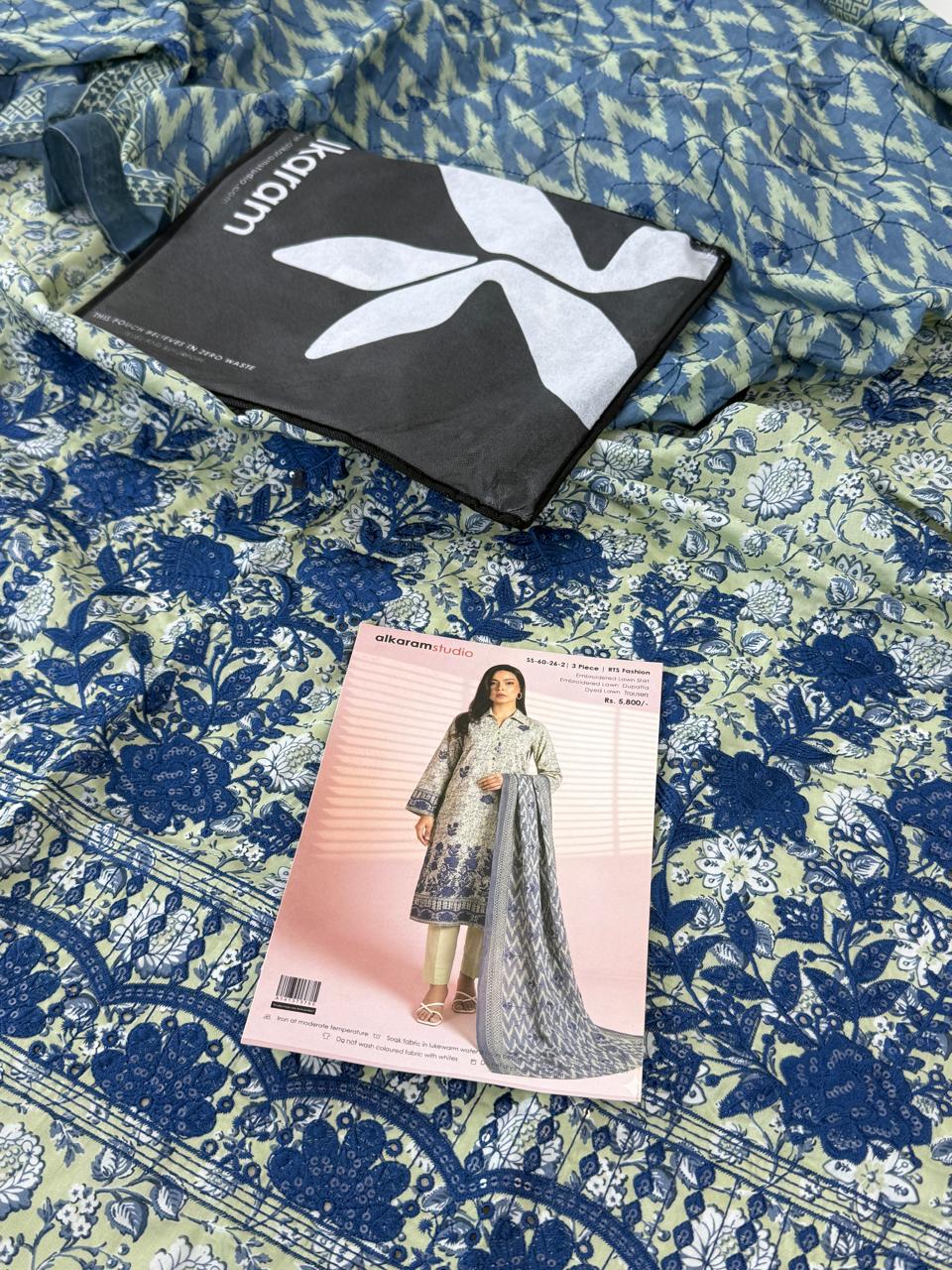 ALKARAM LUXURY LAWN EMB 3 PC