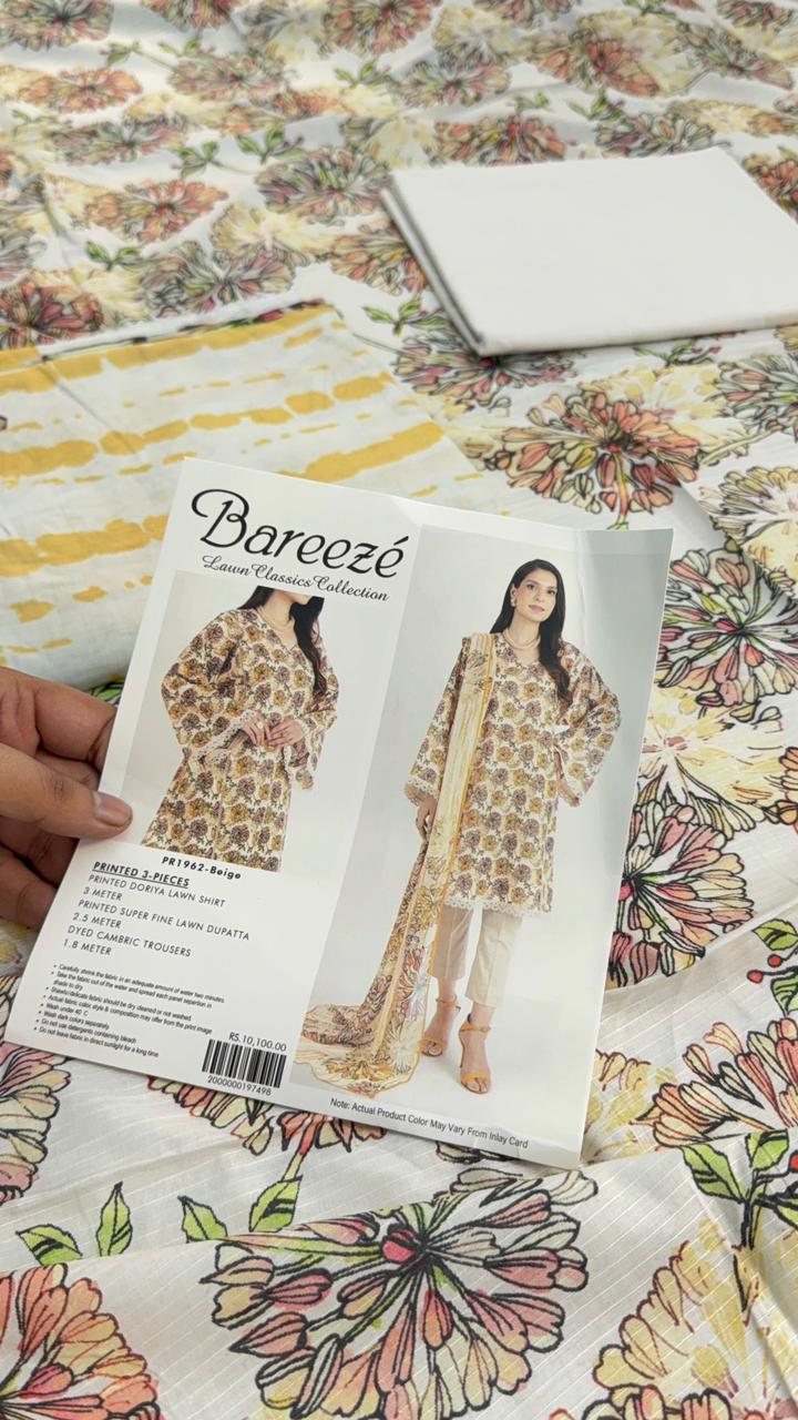 BAREEZE BANADORA LAWN 3 PC