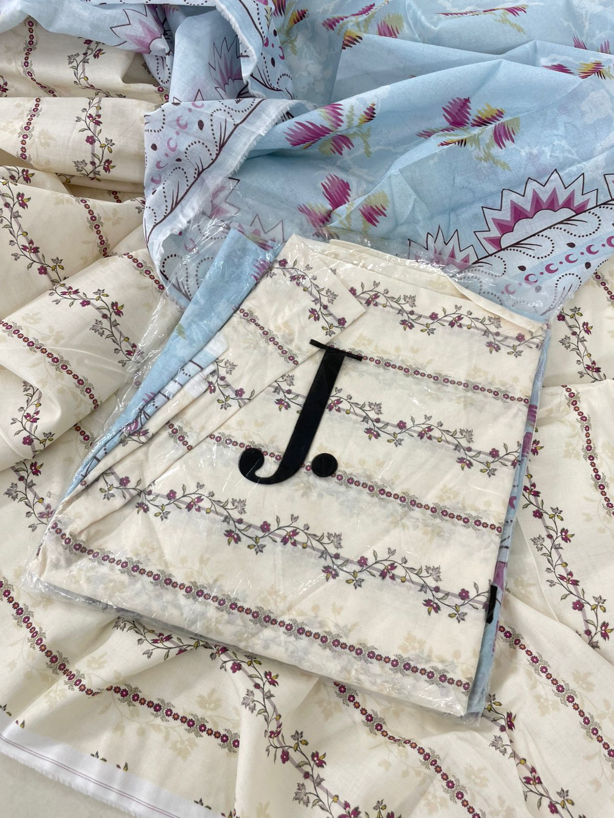 J. 2 PC SHIRT DUPATTA