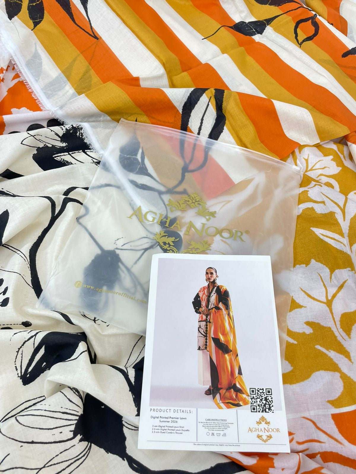 AGHA NOOR LAWN 3PC